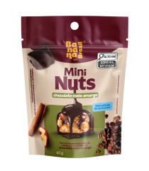 MINI NUTS MEIO AMARGO POUCH 60G
