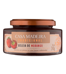 GELEIA TRADICIONAL MORANGO  PEDAÇOS 240G