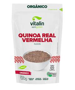 QUINOA REAL VERMELHA FLOCOS ORG. 120G