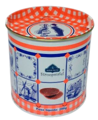 BISCOITO STROOPWAFEL LATA 280G