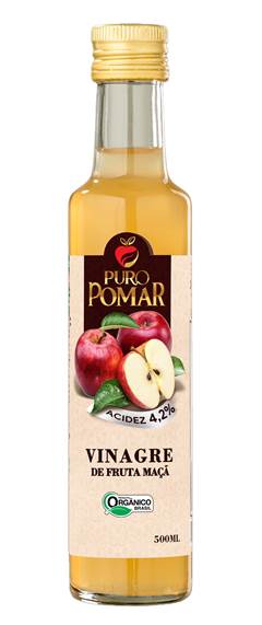 VINAGRE FRUTA MAÇÃ ORG. 4,2%  500ML